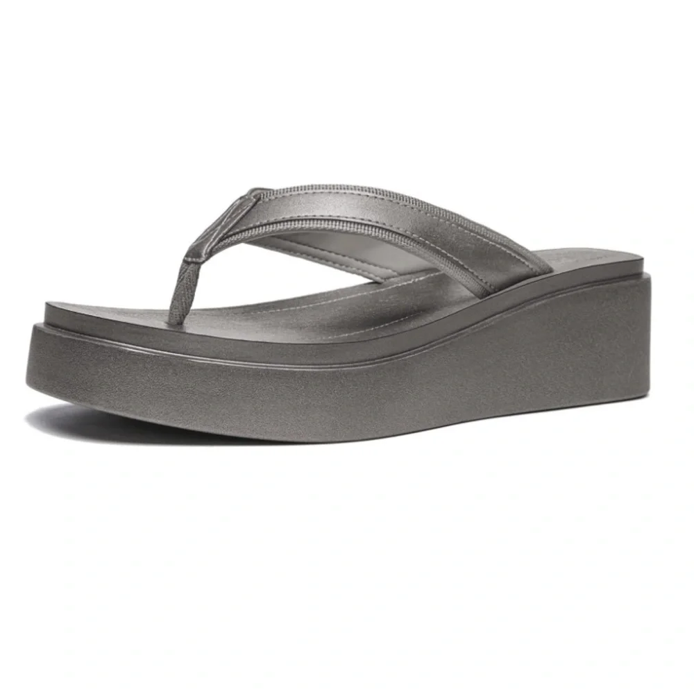 Athlefit‎ Women's Platform Slip On Wedge Thong Flip Flop/Sandals | NEW/NWT!!🖤✔️